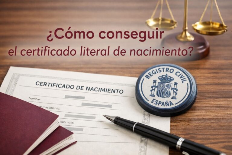 como conseguir el certificado literal de nacimiento
